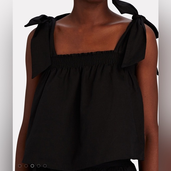 Something Navy Tops - NWT Something Navy Tie Shoulder Top in Black Size Small